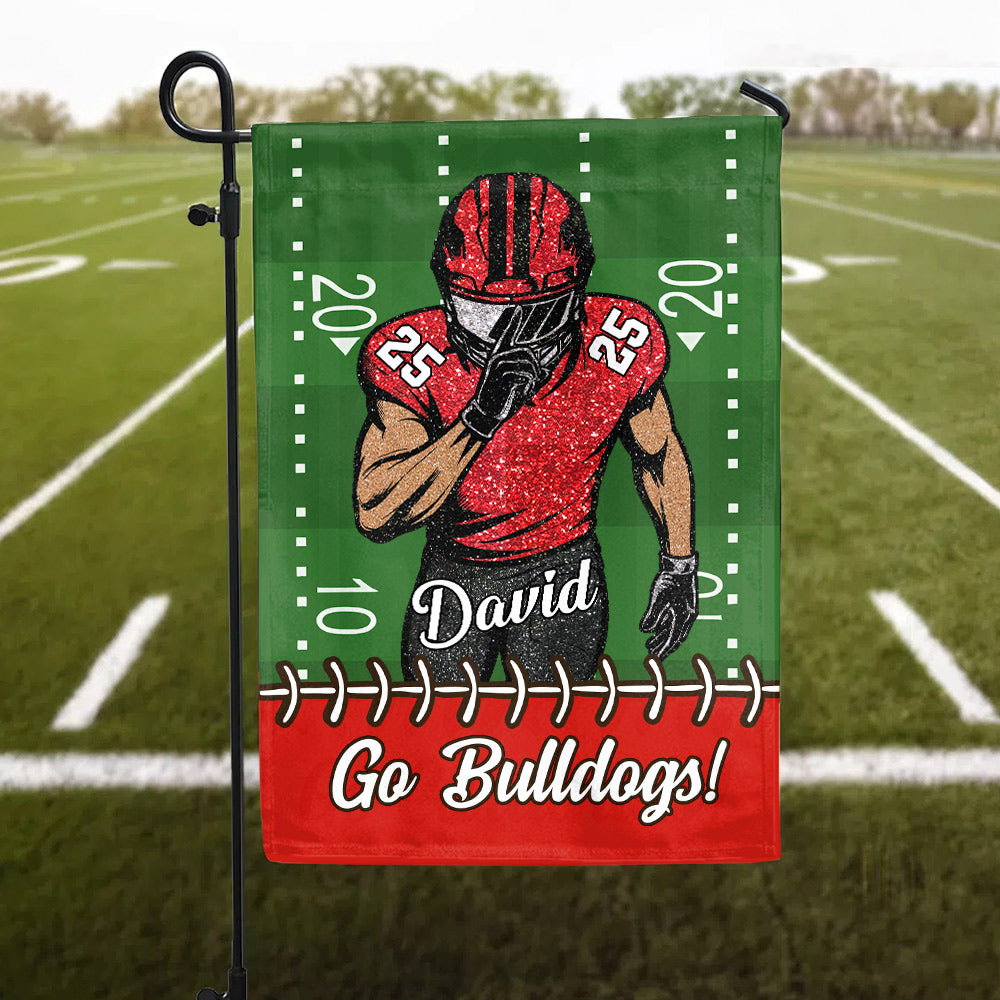 Custom Football Fan - Personalized Garden Flag, Football Gift Na02 Li29