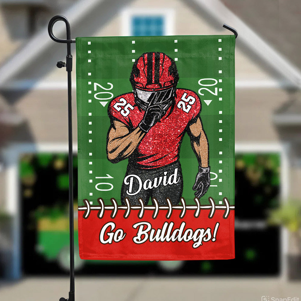Custom Football Fan - Personalized Garden Flag, Football Gift Na02 Li29