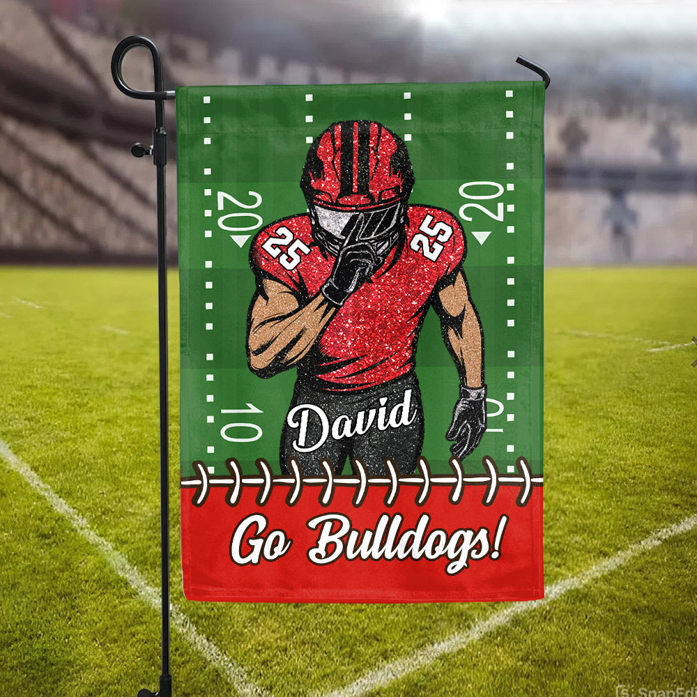 Custom Football Fan - Personalized Garden Flag, Football Gift Na02 Li29