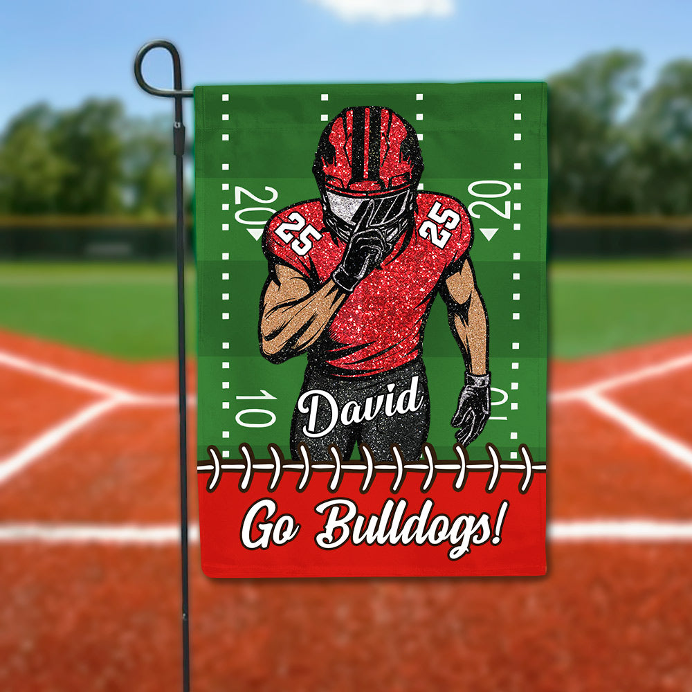 Custom Football Fan - Personalized Garden Flag, Football Gift Na02 Li29
