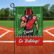 Custom Football Fan - Personalized Garden Flag, Football Gift Na02 Li29