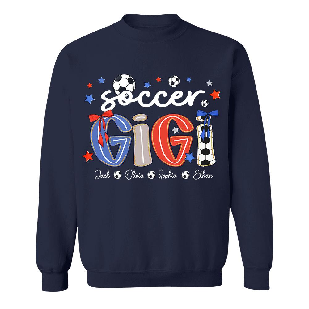 Personalized Soccer Mama Shirt, Custom Soccer Sports Grandma Nickname Shirt