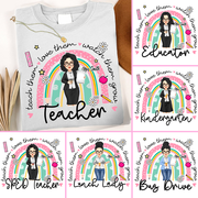 Teacher Love Inspire - Back To School Personalized Shirt - Custom Job Titles NA04 Dng11
