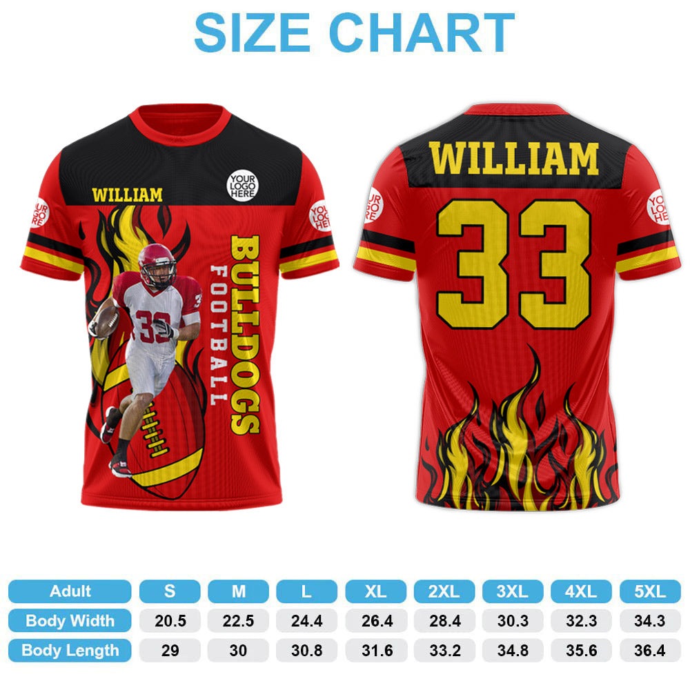 Custom Photo Football Personalized All Over Print Shirt Gift For Football Lovers Football Family Game Day Tu24 Li29