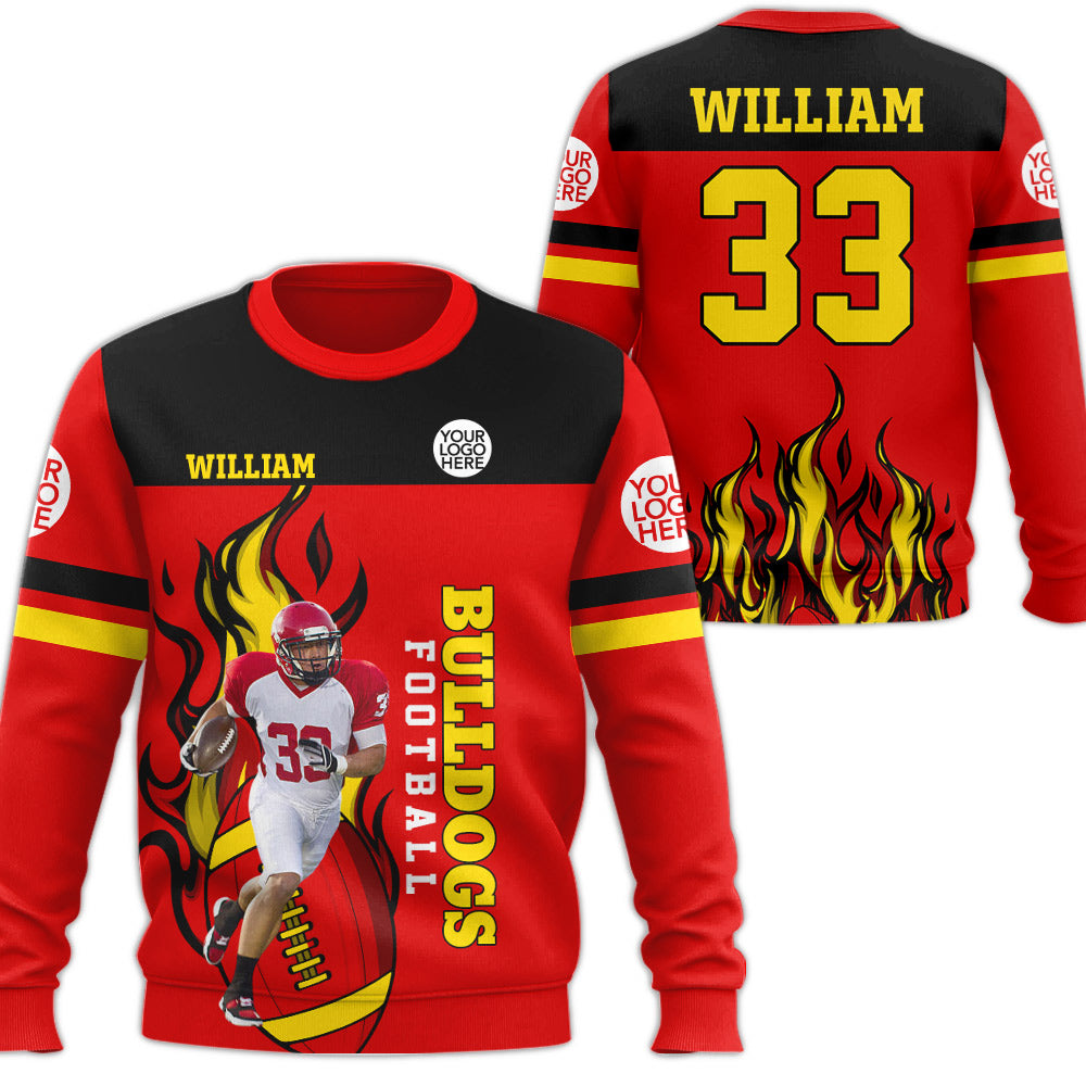 Custom Photo Football Personalized All Over Print Shirt Gift For Football Lovers Football Family Game Day Tu24 Li29