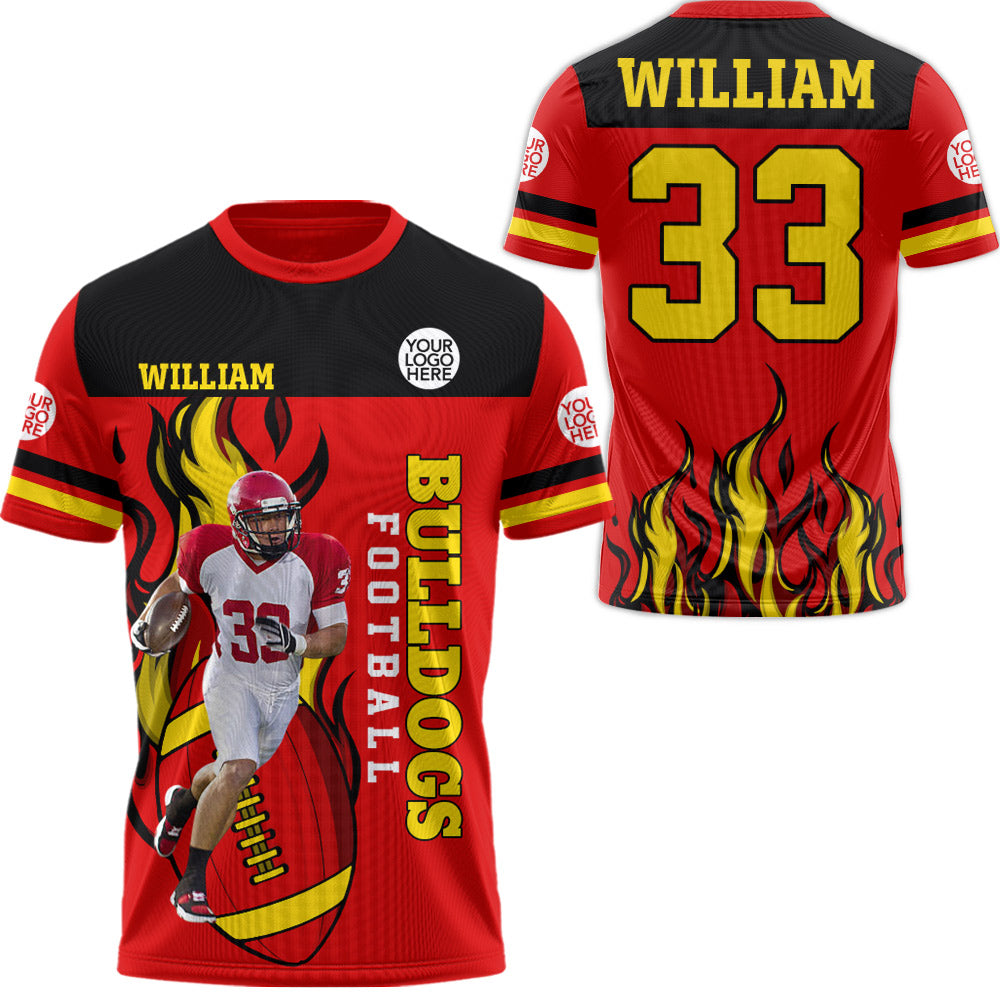 Custom Photo Football Personalized All Over Print Shirt Gift For Football Lovers Football Family Game Day Tu24 Li29