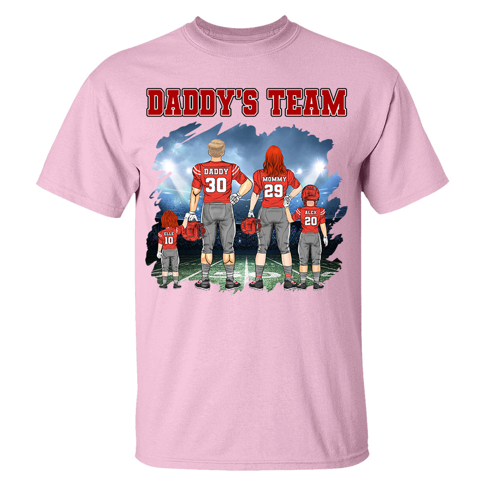 Custom Daddy's Team Personalized Shirt - Game Day Personalized Shirt Custom Team Name