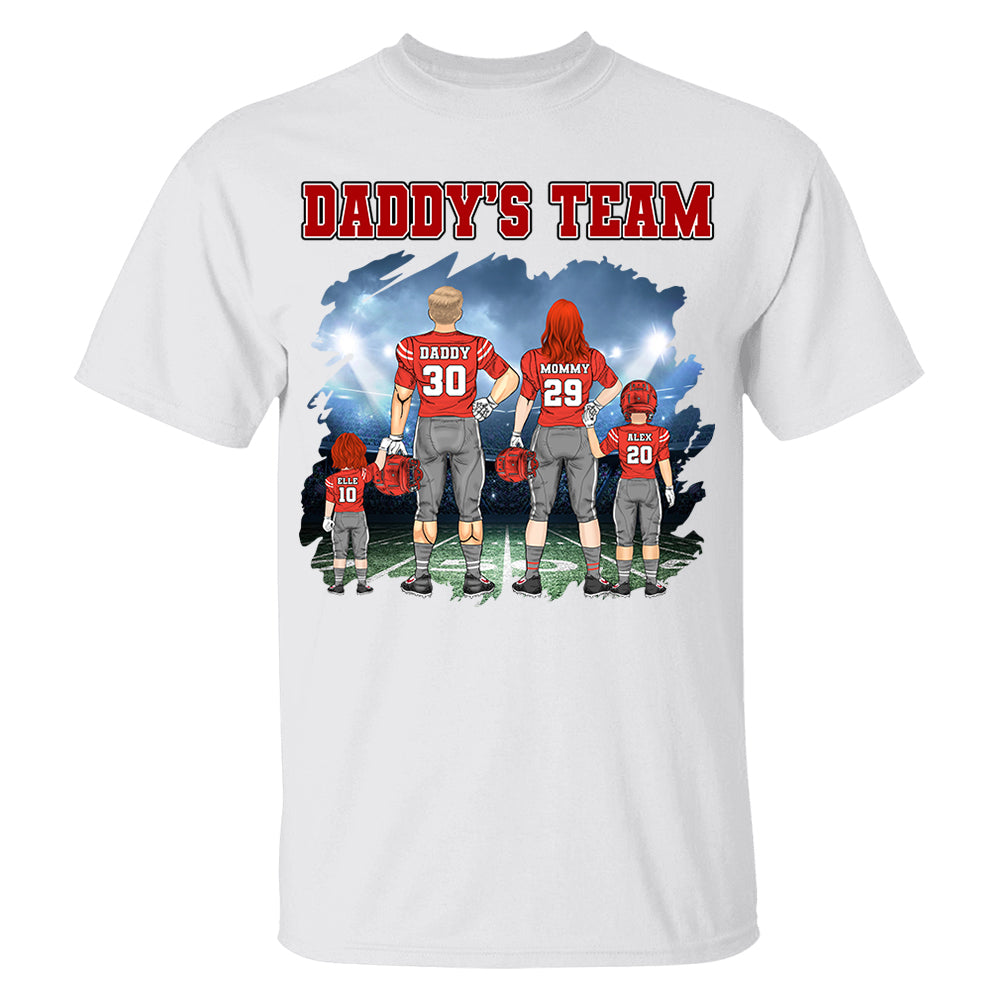 Custom Daddy's Team Personalized Shirt - Game Day Personalized Shirt Custom Team Name