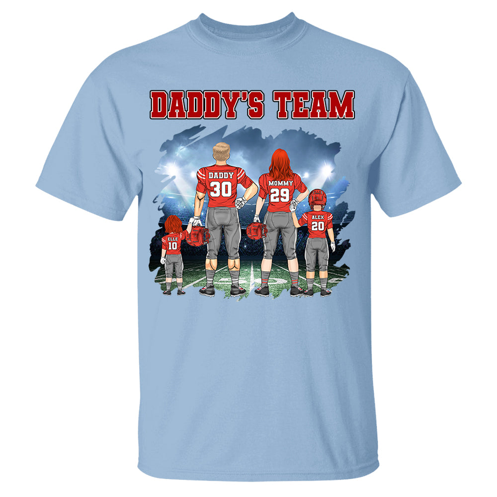 Custom Daddy's Team Personalized Shirt - Game Day Personalized Shirt Custom Team Name