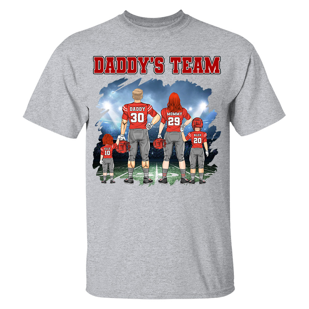 Custom Daddy's Team Personalized Shirt - Game Day Personalized Shirt Custom Team Name
