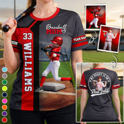 Baseball Mom - Custom Gifts Personalized Shirt Baseball Family NA04 Li29