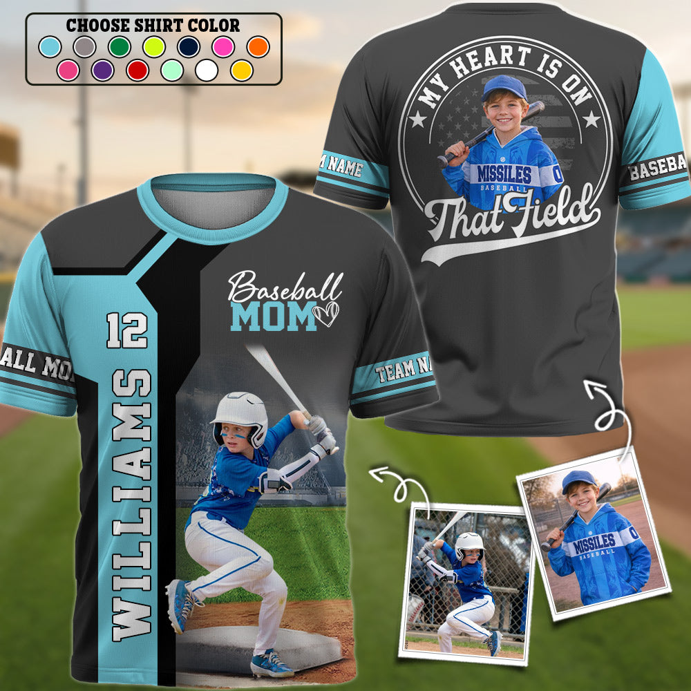 Baseball Mom - Custom Gifts Personalized Shirt Baseball Family NA04 Li29