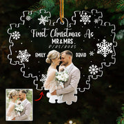 First Christmas Couple Photo - Personalized Custom Acrylic Ornament T1807 Li29