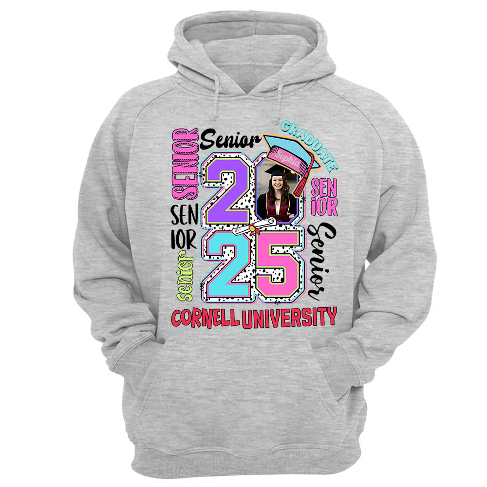 Senior 2025 Graduate, Retro Graduation Shirt vr2 - YN2103 Hn01 