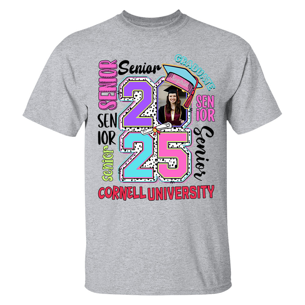 Senior 2025 Graduate, Retro Graduation Shirt vr2 - YN2103 Hn01 