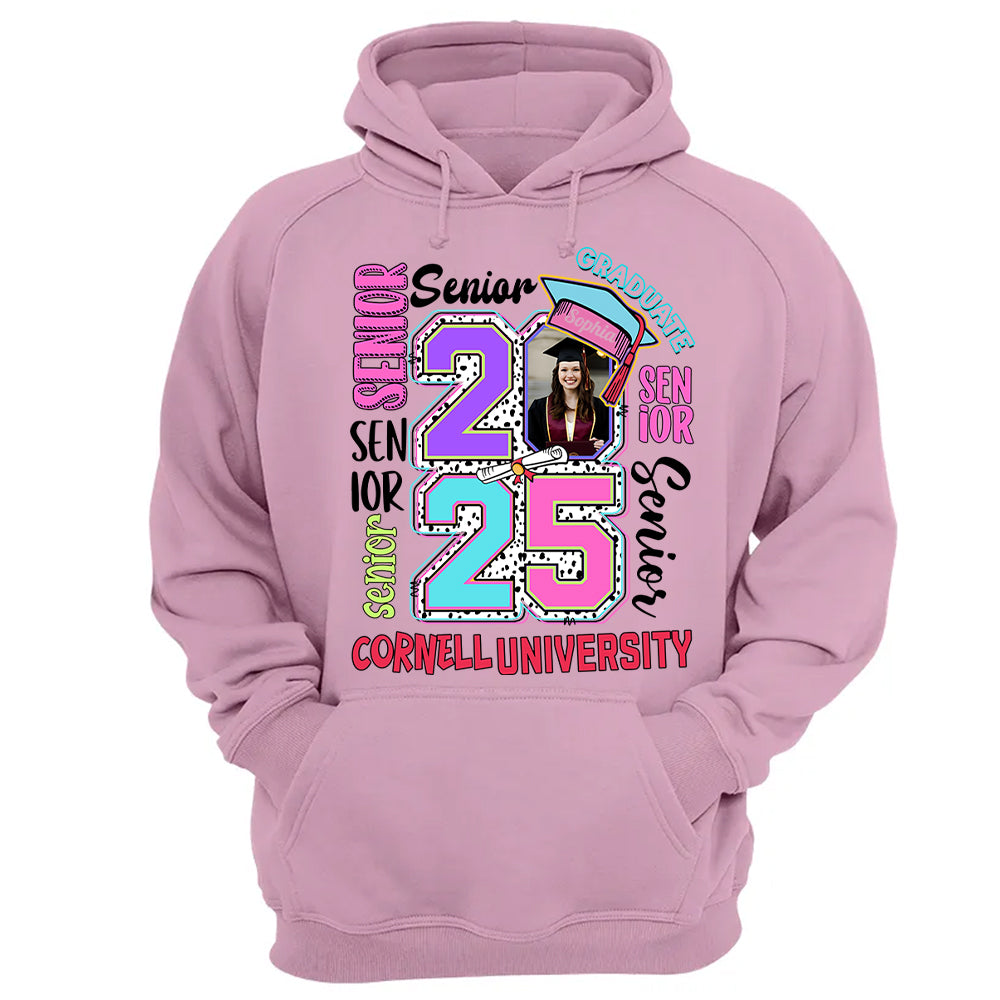 Senior 2025 Graduate, Retro Graduation Shirt vr2 - YN2103 Hn01 