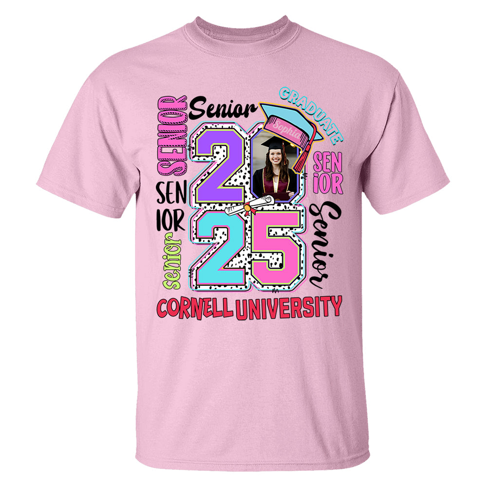 Senior 2025 Graduate, Retro Graduation Shirt vr2 - YN2103 Hn01 