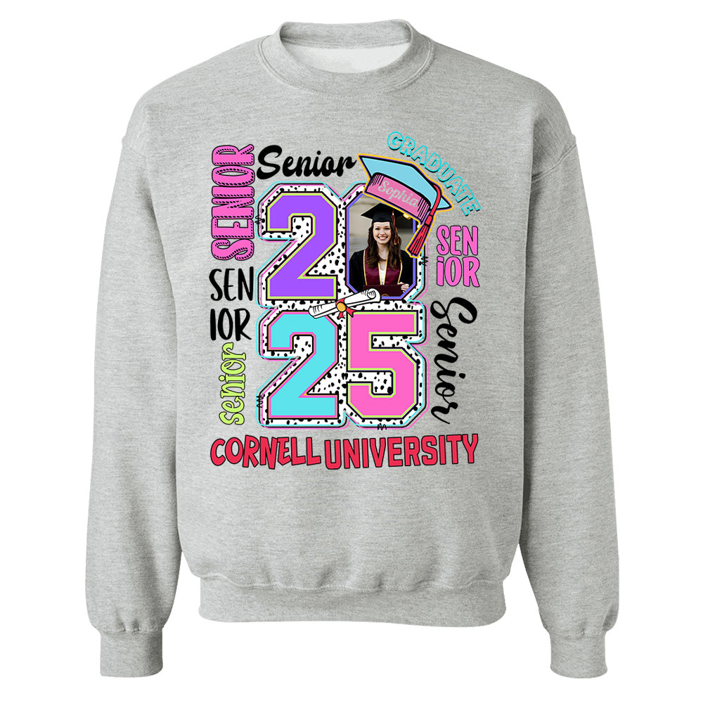 Senior 2025 Graduate, Retro Graduation Shirt vr2 - YN2103 Hn01 