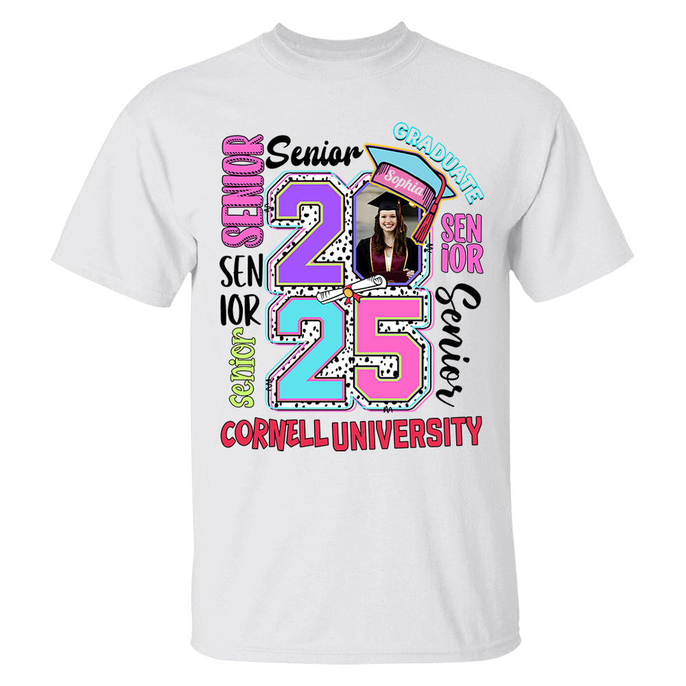 Senior 2025 Graduate, Retro Graduation Shirt vr2 - YN2103 Hn01 