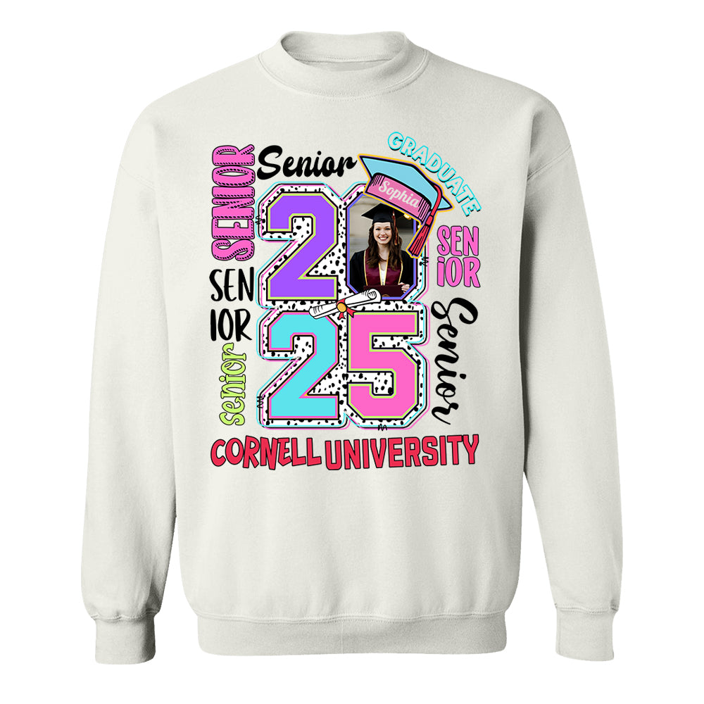 Senior 2025 Graduate, Retro Graduation Shirt vr2 - YN2103 Hn01 