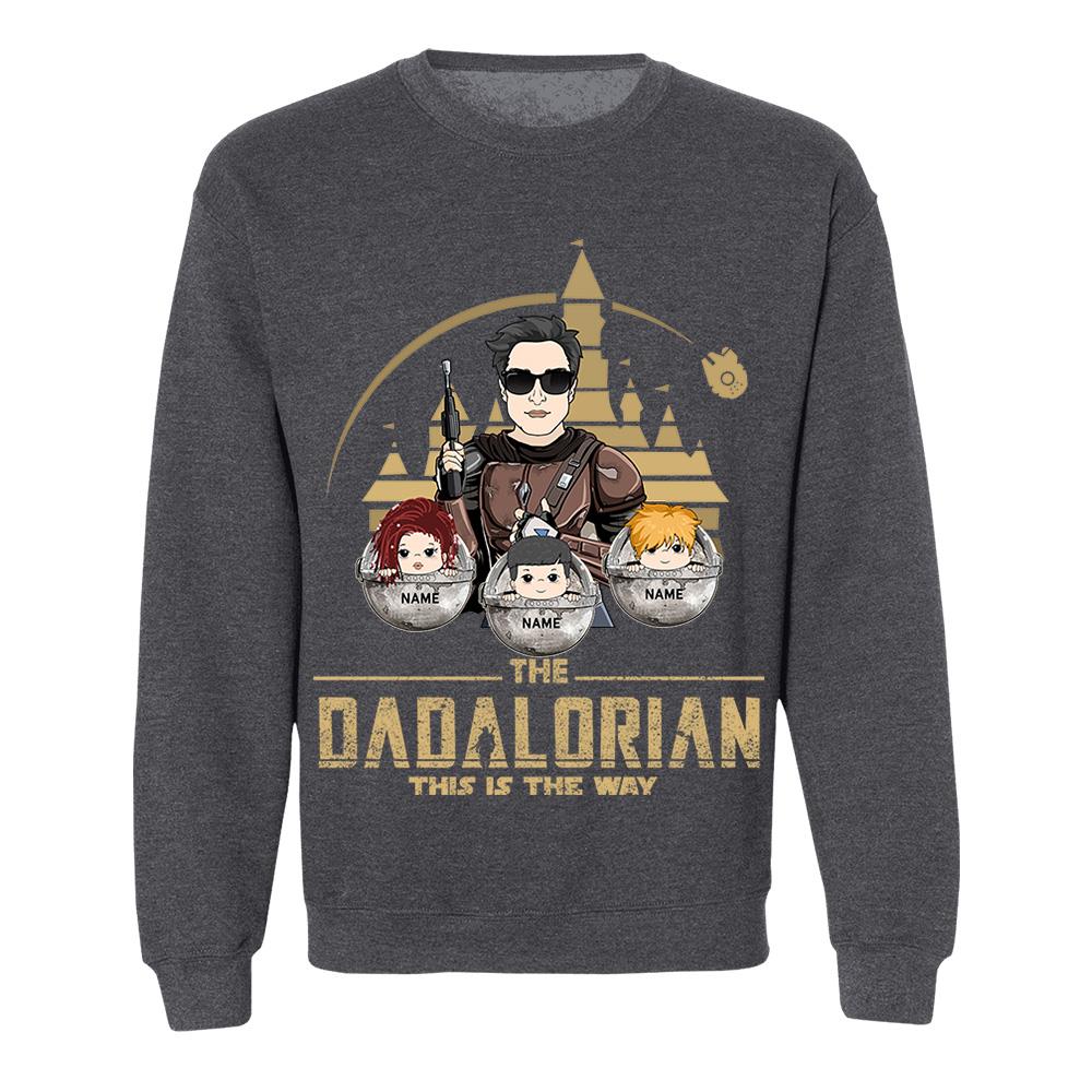 The Dadalorian This Is The Way Custom Shirt For Dad, Father Day Gifts for Dad Funny Dad Tshirt Cool Daddy Nh00