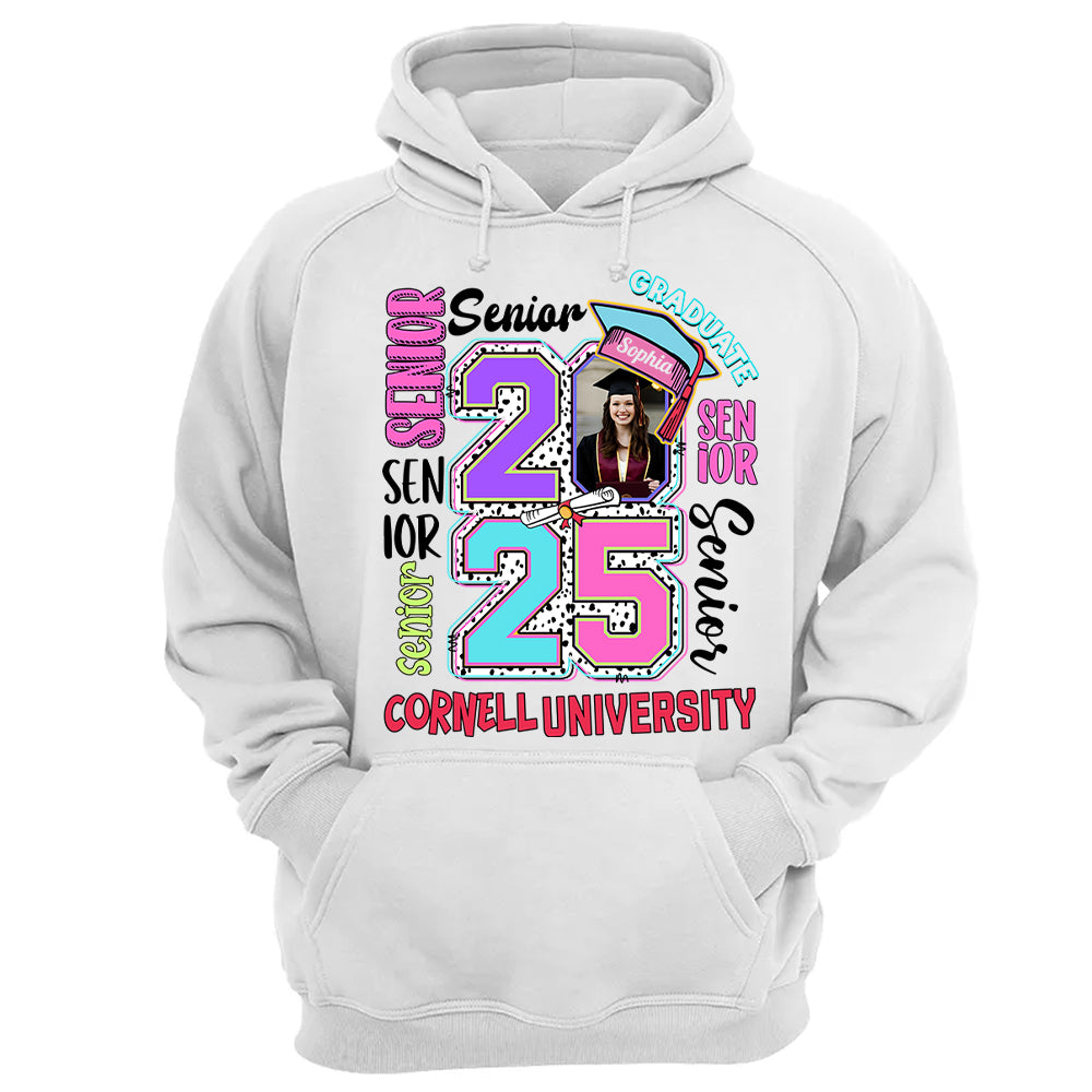 Senior 2025 Graduate, Retro Graduation Shirt vr2 - YN2103 Hn01 