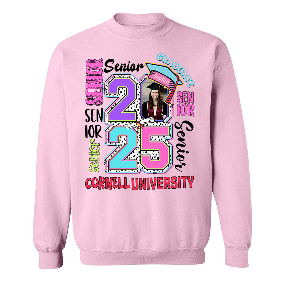 Senior 2025 Graduate, Retro Graduation Shirt vr2 - YN2103 Hn01 
