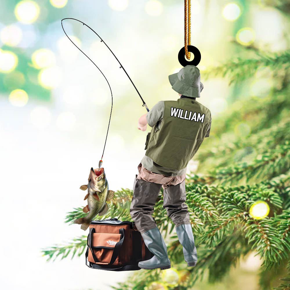 Fishing Christmas Ornament Gift For Fishing Lovers Christmas Gift H2511 Tm01