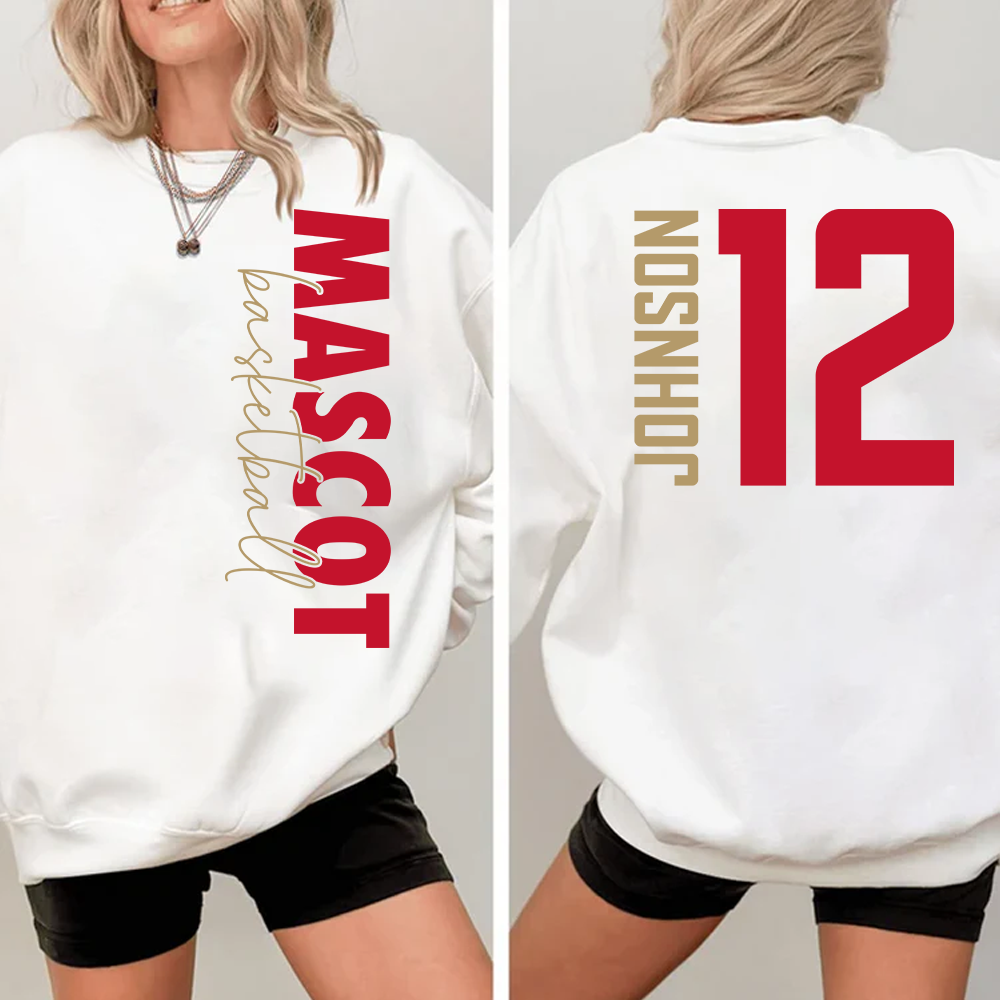 Custom Basketball Shirt, Personalized Basketball Mom Shirt, Game Day Basketball Hoodie, Basketball Dad Sweatshirt NV01