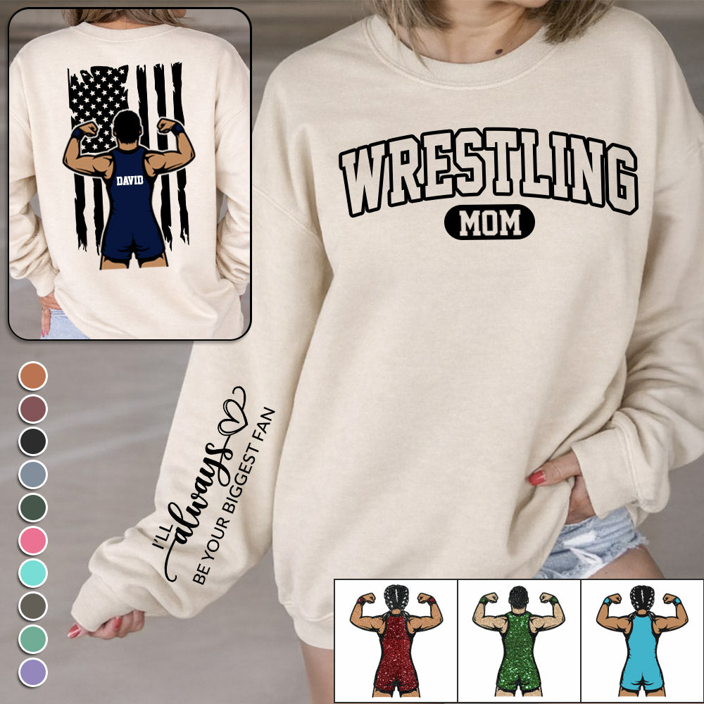 Wrestling Mom - My Heart Is On That Mat - Personalized Shirt For Wrestling Family NA04 Pt99