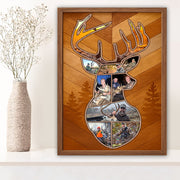 Personalized Deer Hunting Memories, Custom Hunting Collage Canvas, Gift for Hunting Dad, Deer Hunting Gift, Best Gift For Deer Hunters Nh00