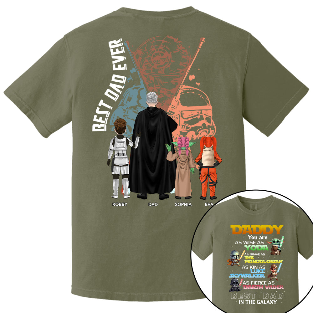 Best Dad In The Galaxy Personalized Shirt Gift For Dad Pt99
