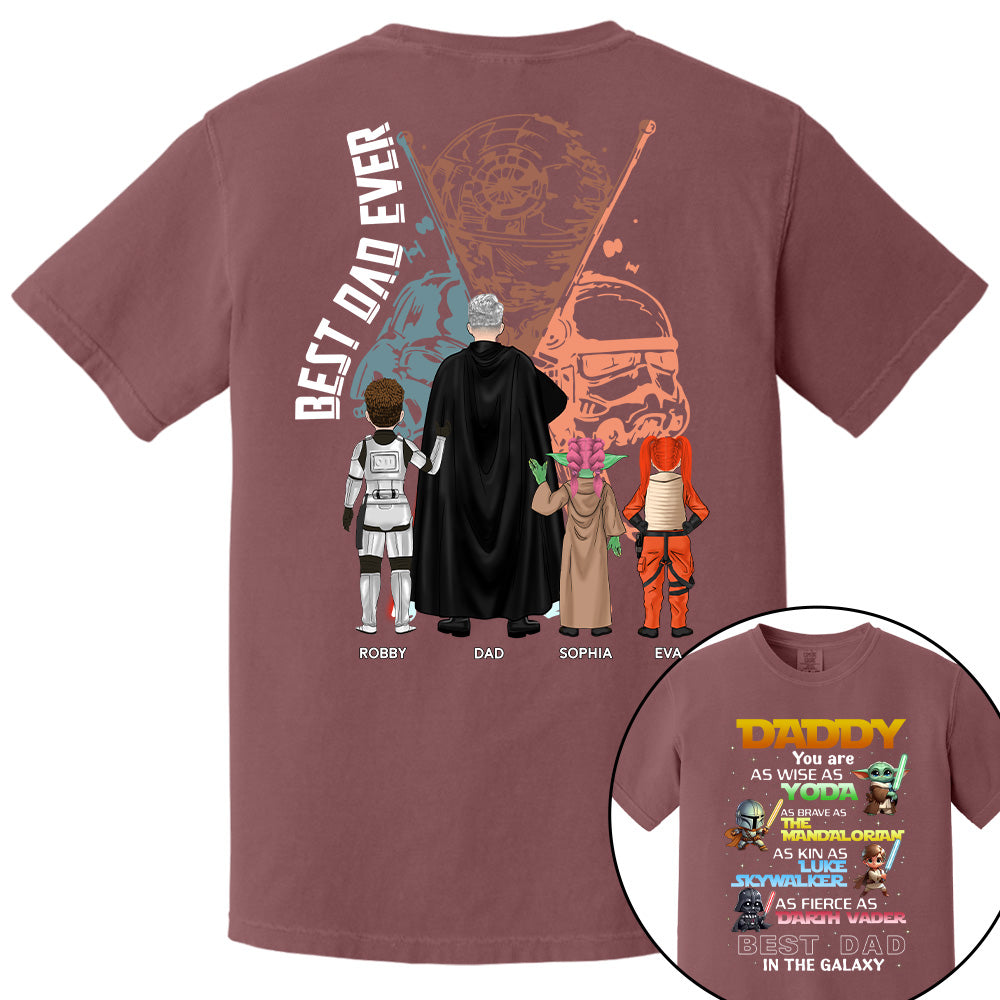 Best Dad In The Galaxy Personalized Shirt Gift For Dad Pt99