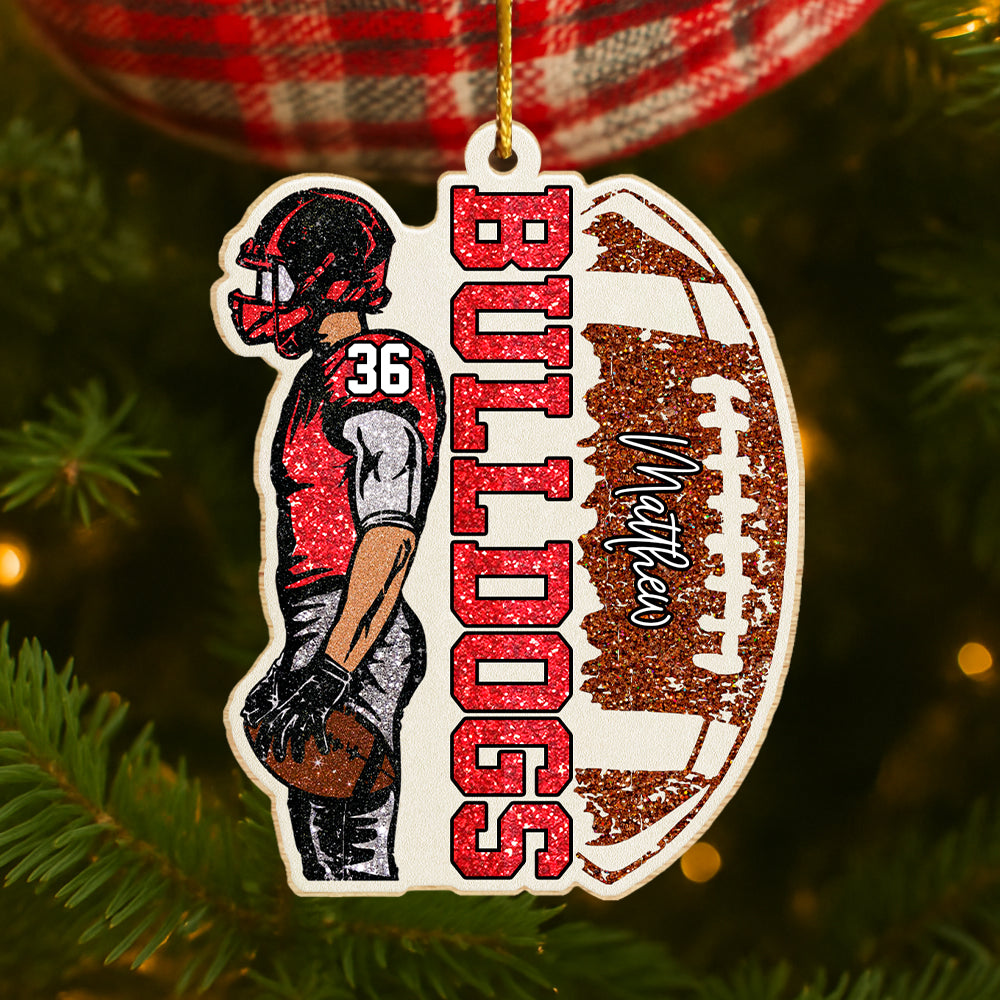 American Football Wooden Ornament - Personalized Ornament Gift For Football Player Football Lovers  T1807 Hv01