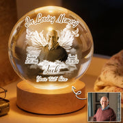 Custom Upload Photo In Loving Memory Crystal Ball LED Night Light A2110