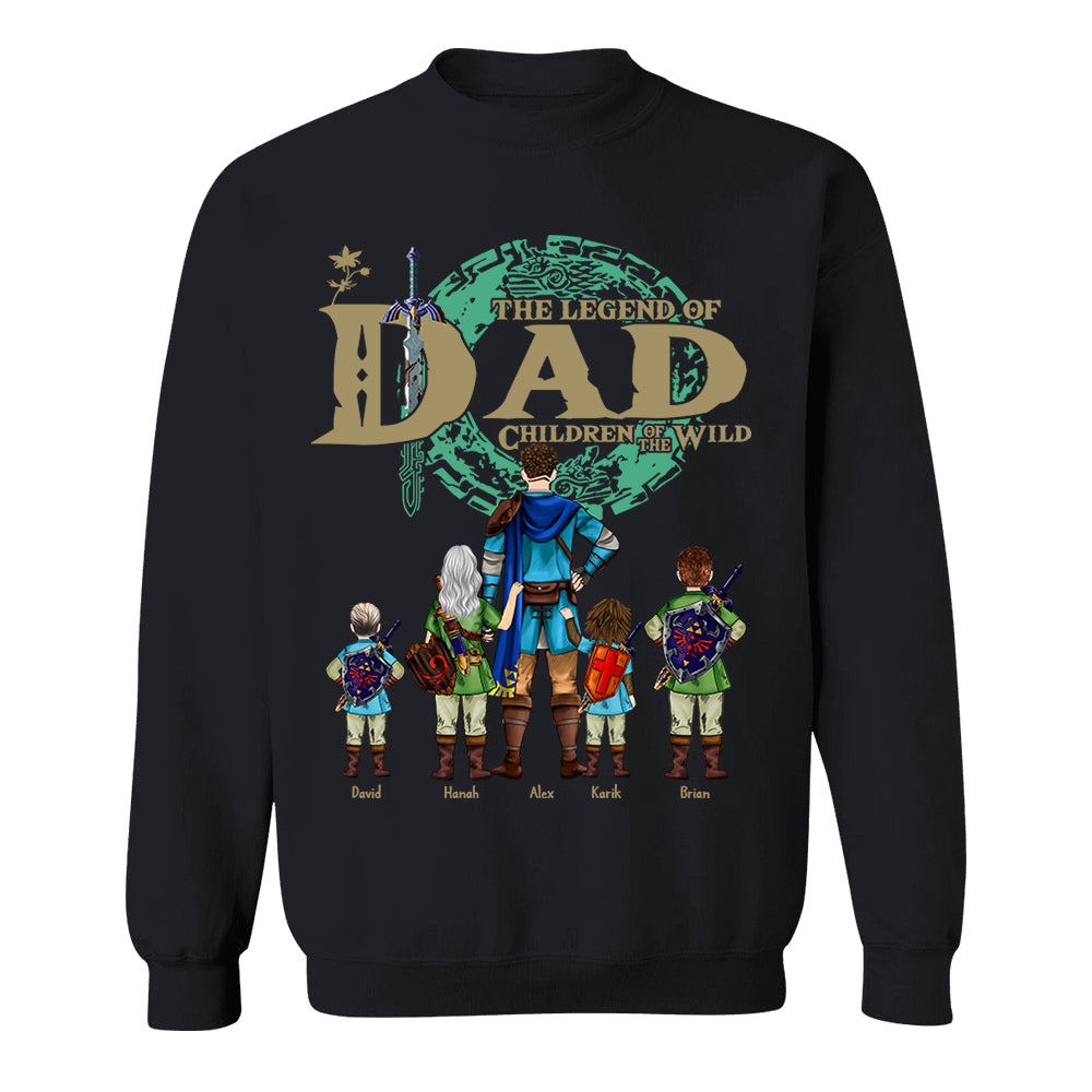 Custom The Legend of Dad Children Of The Wild Shirt - Best Dad Ever - Father's Day Personalized Shirt