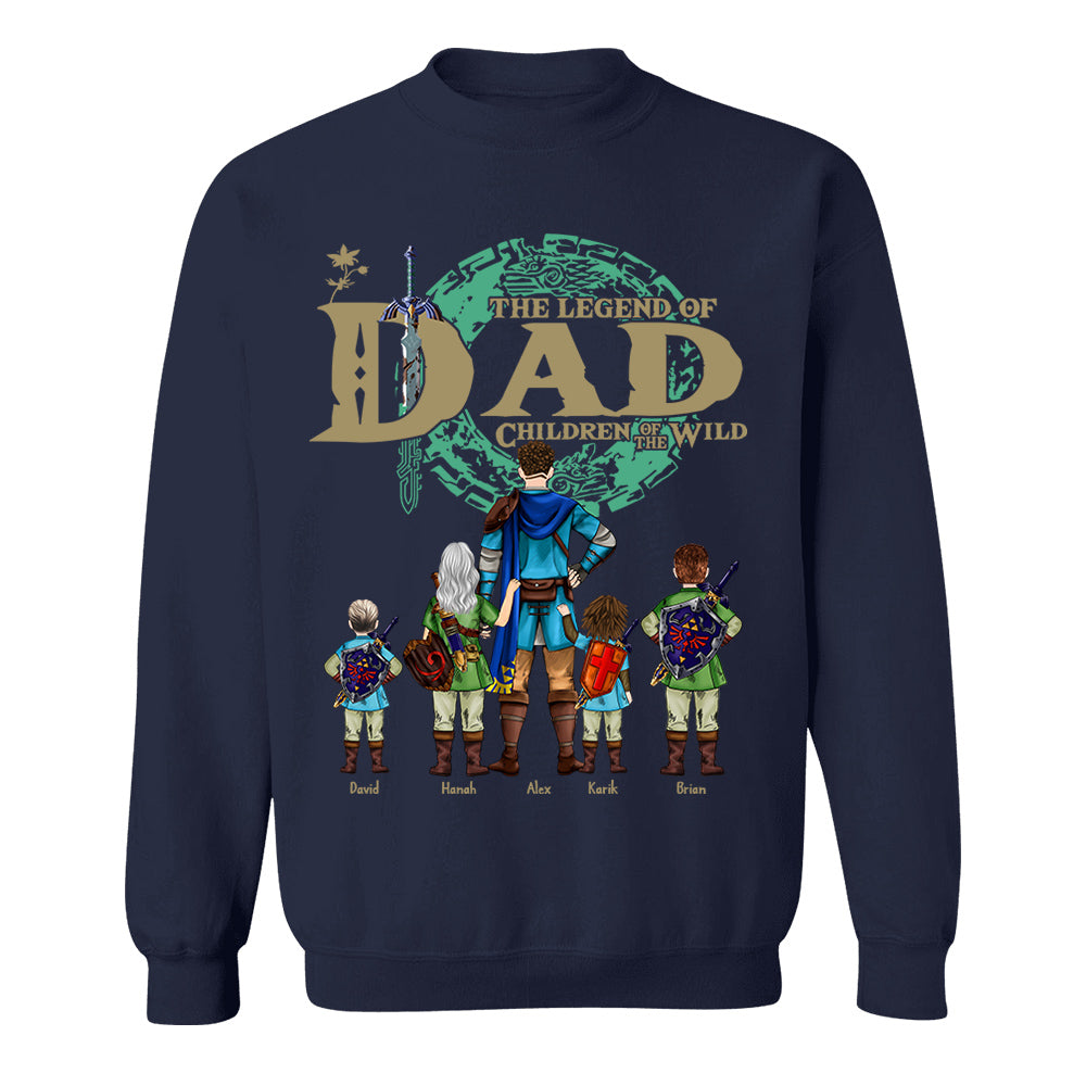 Custom The Legend of Dad Children Of The Wild Shirt - Best Dad Ever - Father's Day Personalized Shirt