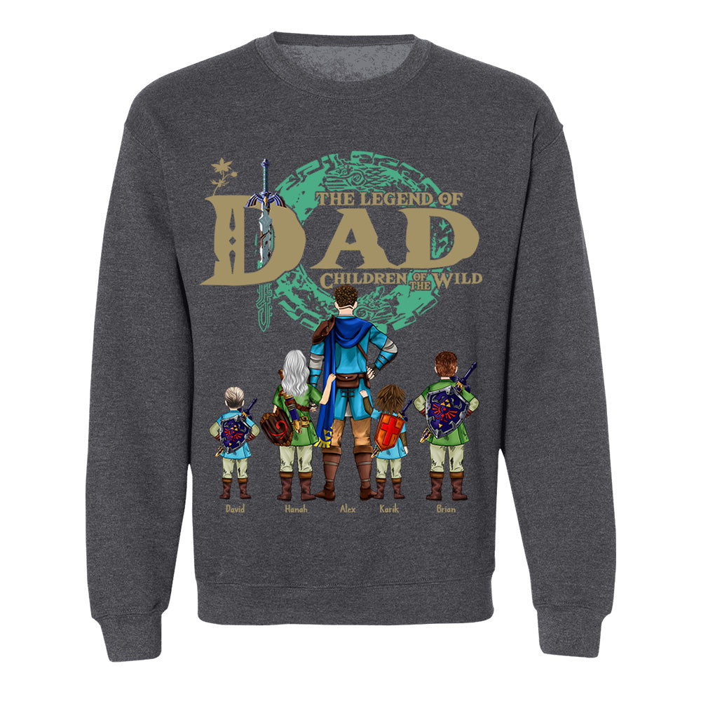 Custom The Legend of Dad Children Of The Wild Shirt - Best Dad Ever - Father's Day Personalized Shirt