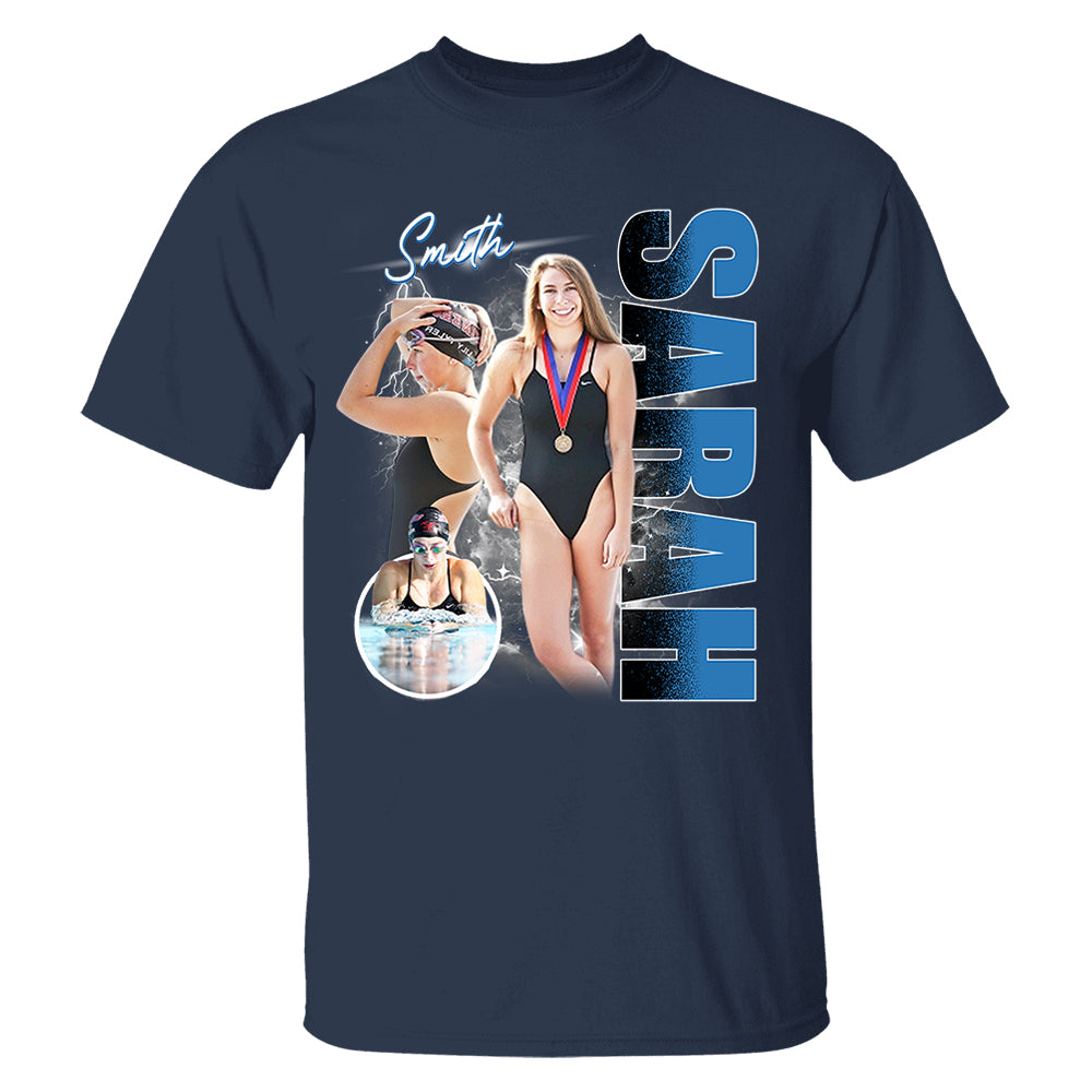 Custom Photo Swimmer Shirt - Gift for Swimming Lovers A2110 Pt99