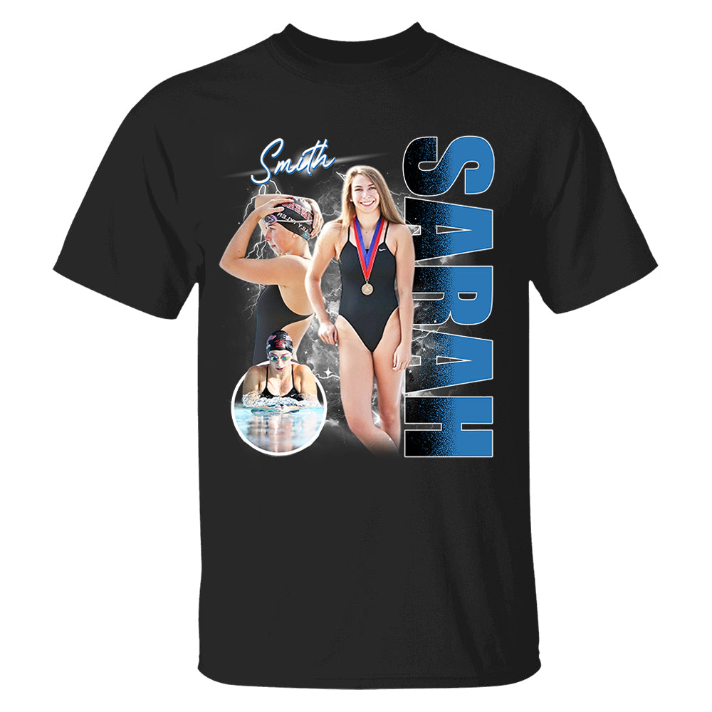 Custom Photo Swimmer Shirt - Gift for Swimming Lovers A2110 Pt99