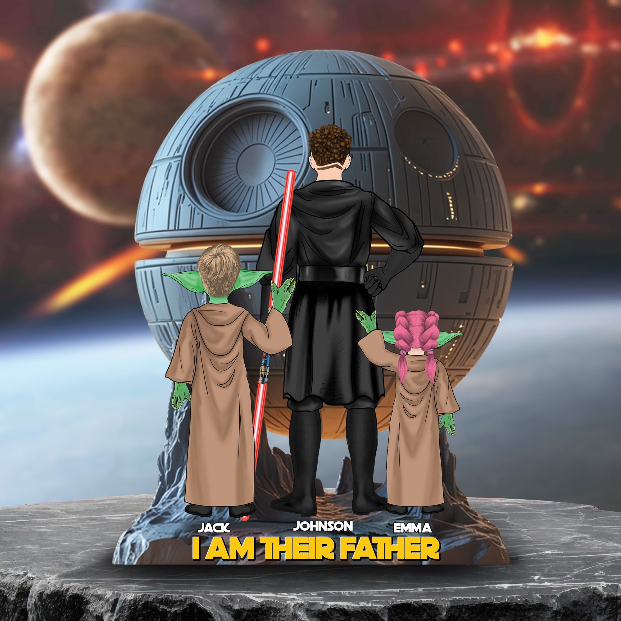 I Am Their Father - Personalized Acrylic Block Plaque, Father's Day Gift for Dad Tu20