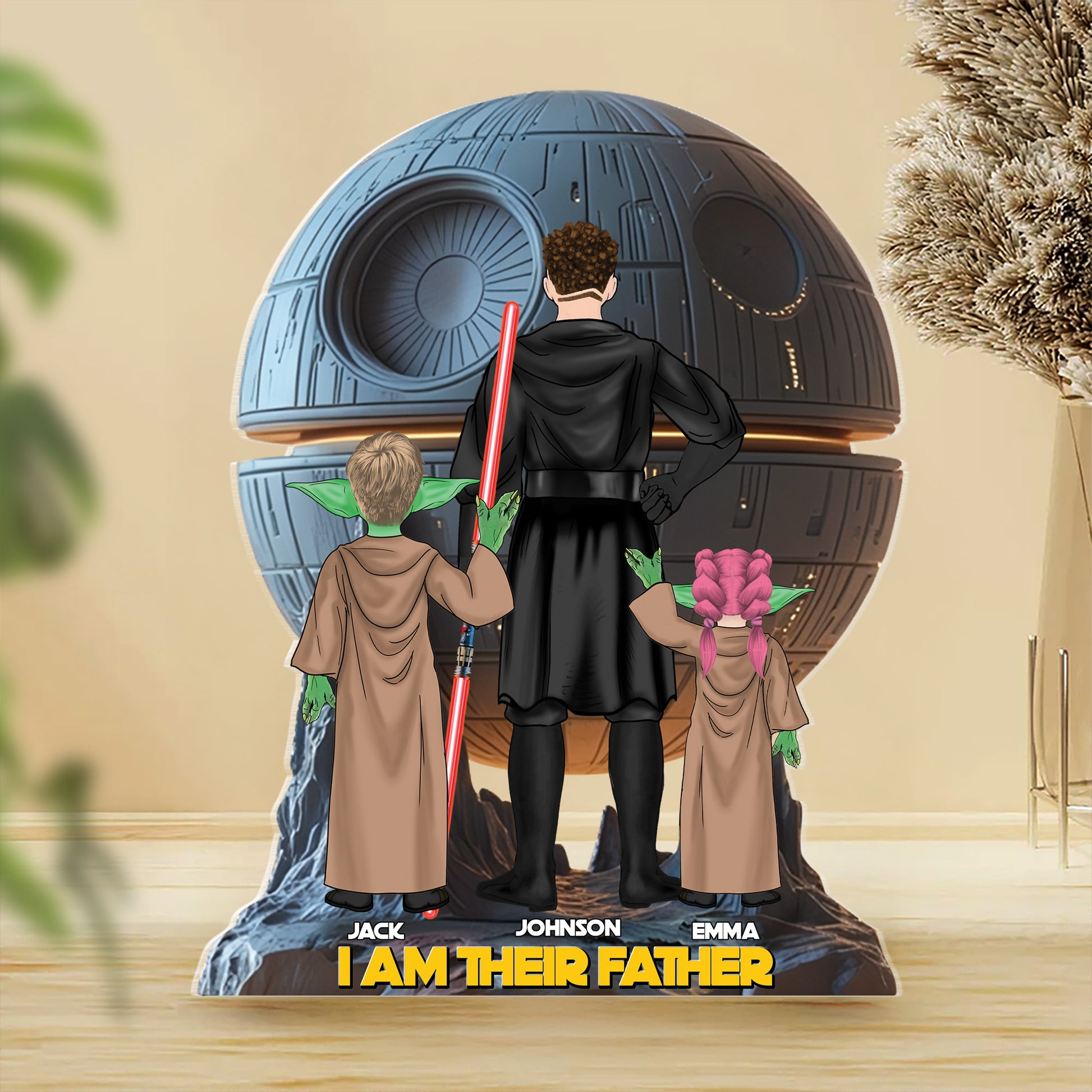 I Am Their Father - Personalized Acrylic Block Plaque, Father's Day Gift for Dad Tu20
