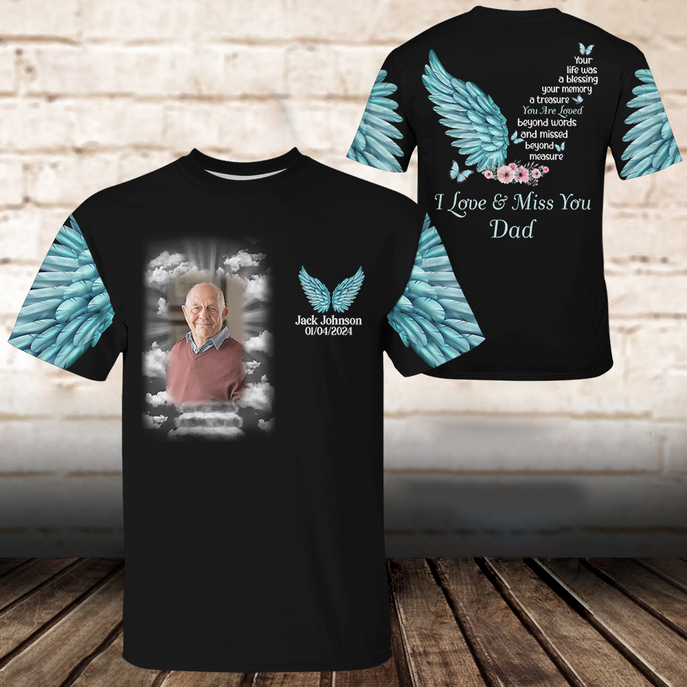 You Are Loved Beyond Words - Personalized Photo Memorial Shirt Pa00