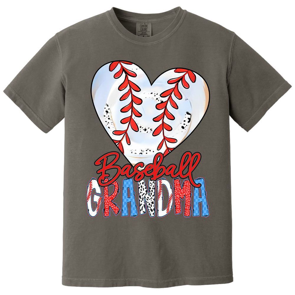Heart Baseball Grandma - Personalized Shirt Hv01
