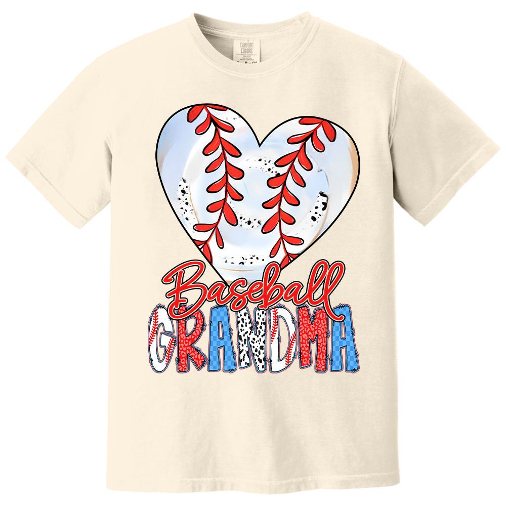 Heart Baseball Grandma - Personalized Shirt Hv01