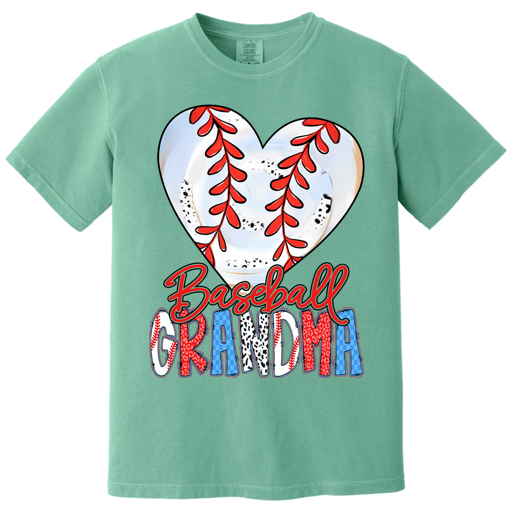 Heart Baseball Grandma - Personalized Shirt Hv01