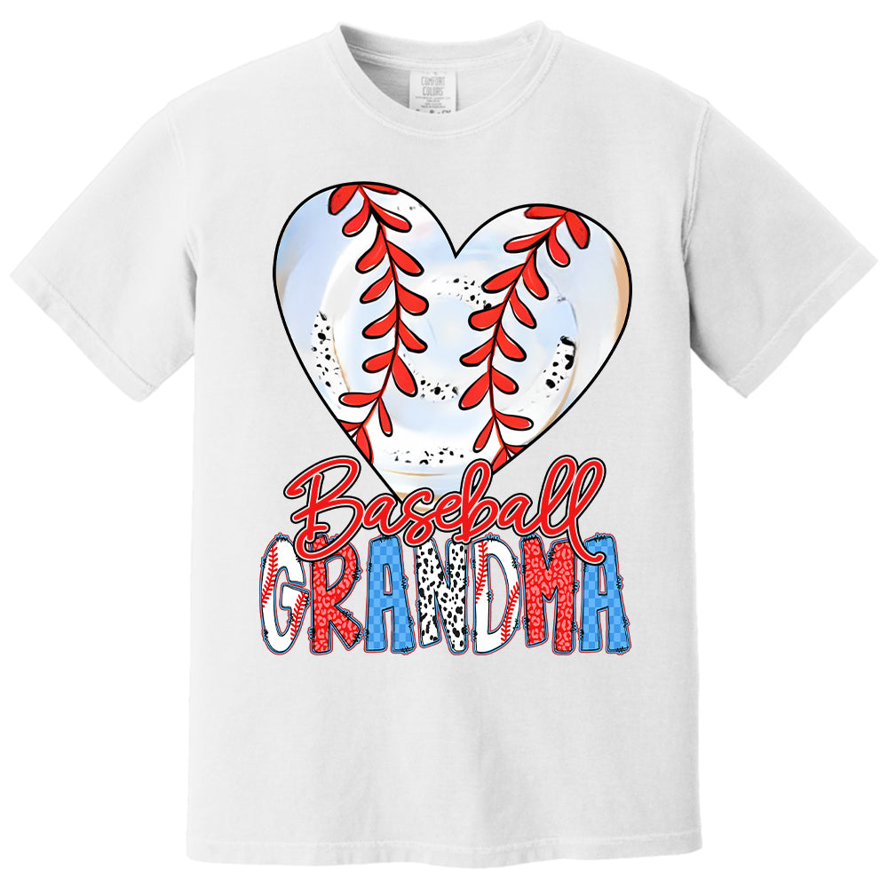 Heart Baseball Grandma - Personalized Shirt Hv01