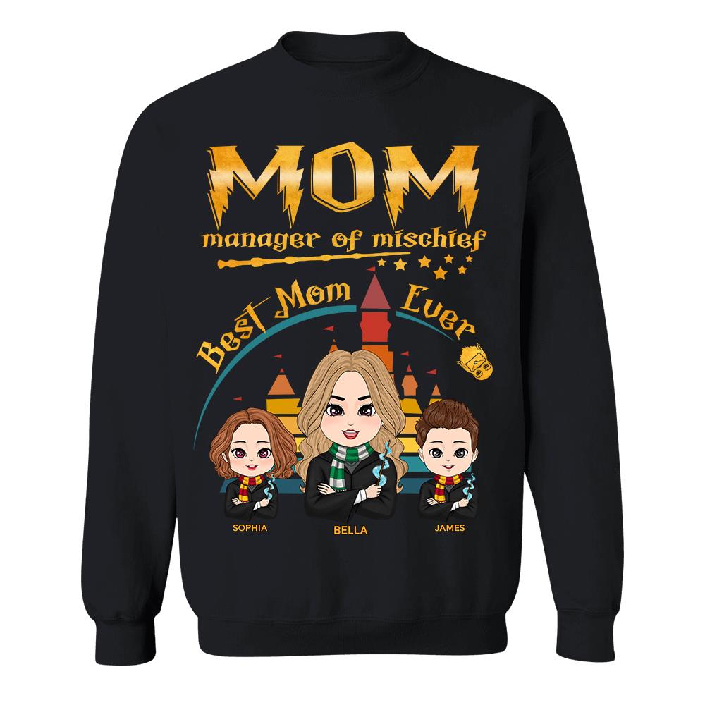 Customized Wizard Mom Shirt Manager Of Mischief Mom, Best Mom Ever, Mother's Day Gift L0411 Hv01