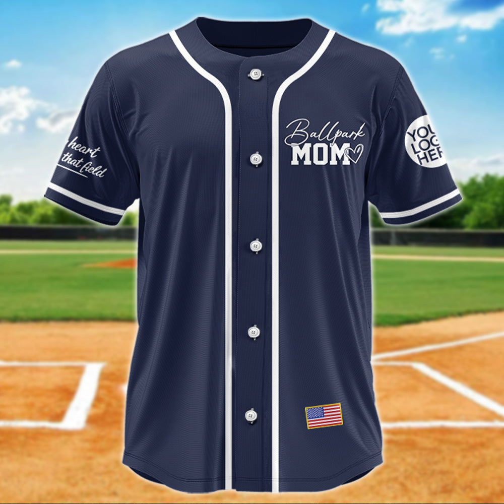 Baseball Softball Mom Ballpark Mom - Personalized Baseball Jersey - Those Are My Kids Baseball Jersey Gift For Sport Family T1807 Pt99