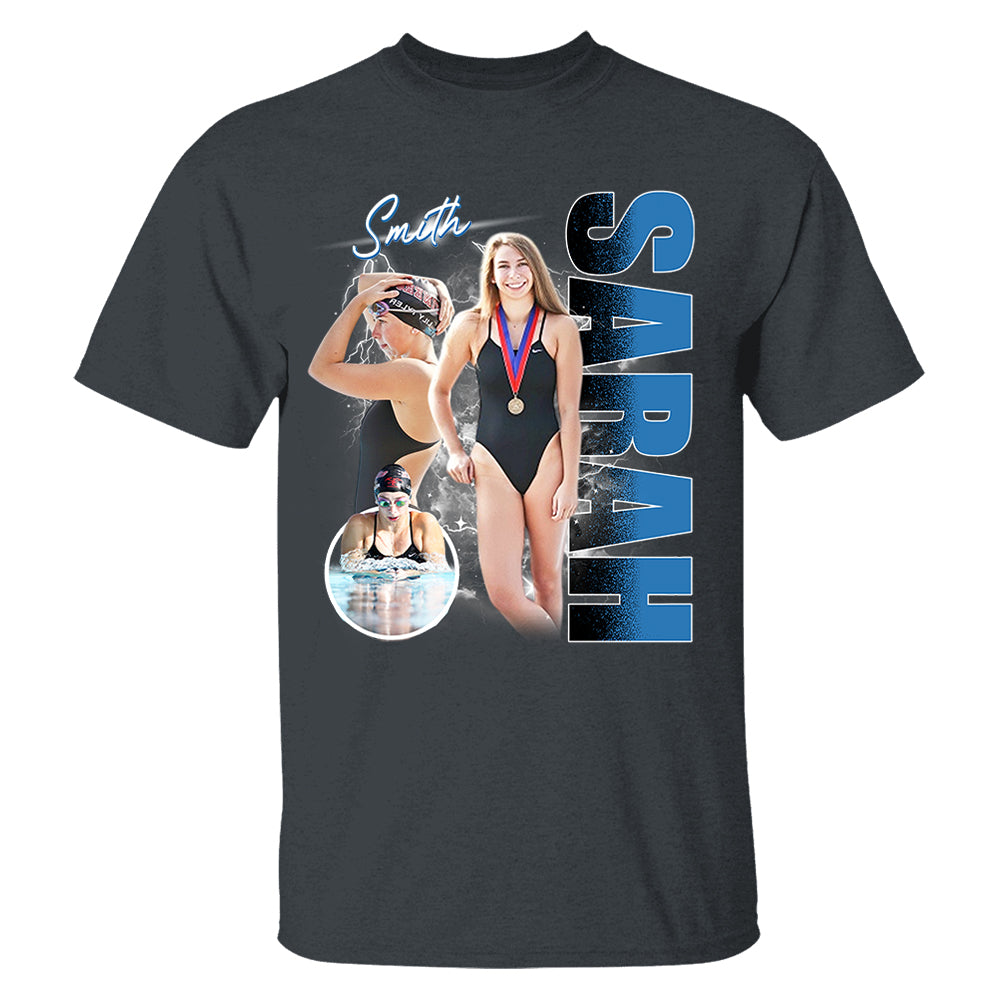 Custom Photo Swimmer Shirt - Gift for Swimming Lovers A2110 Pt99